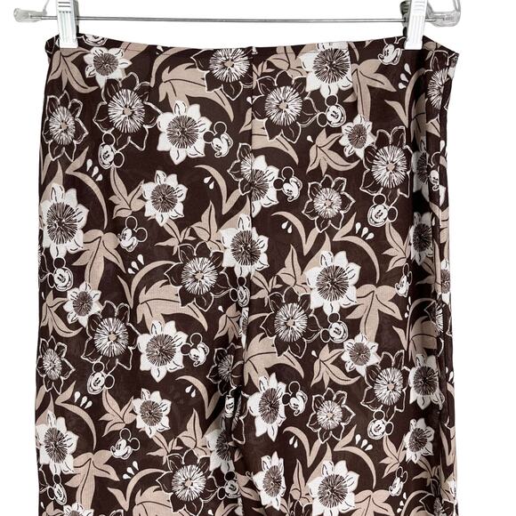 Disney Swim Coverup Palazzo Pants Brown Tan Hidden Mickey 8 Semi Sheer - Picture 11 of 13